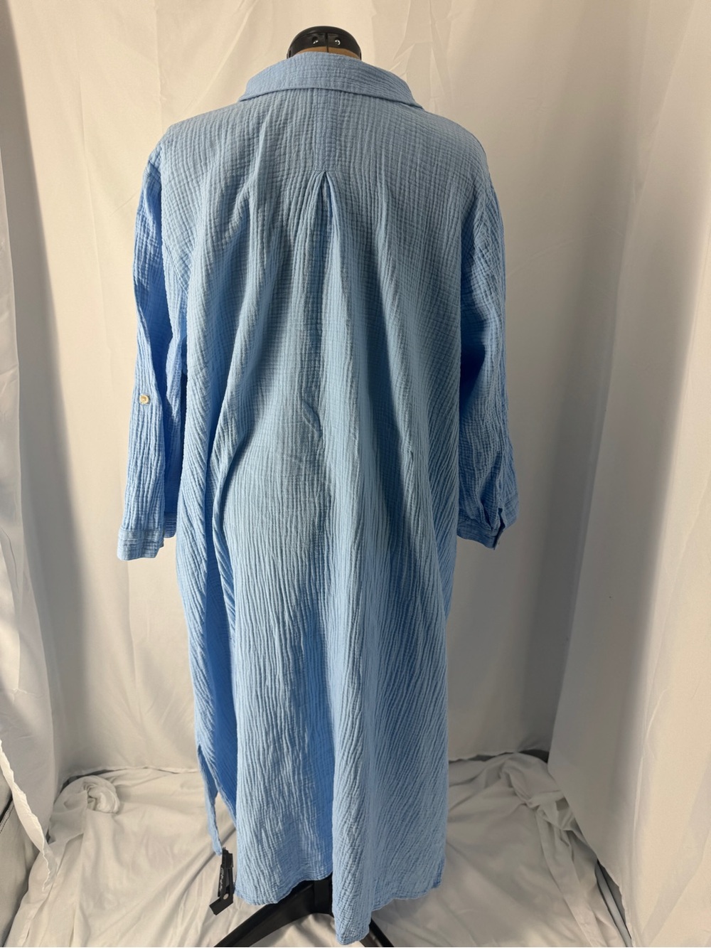 J. Jill Sky Blue Button-Front Maxi Dress 0174 - Picture 2 of 6